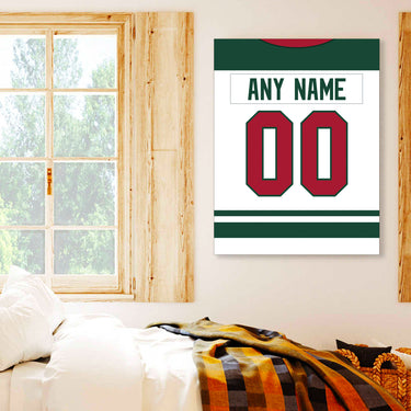 Minnesota Jersey Custom Canvas Print Wall Art for Boy Girl Men Women Hockey Personalized Canvas Art